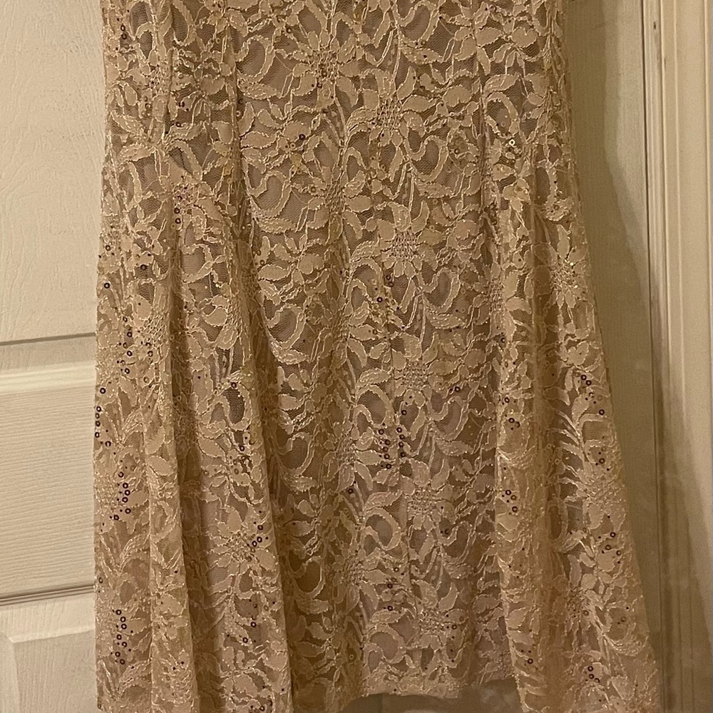 Elegant Lace Beige dress
